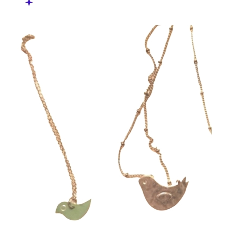 Fashion silvertoned vintage bird necklace lot 2